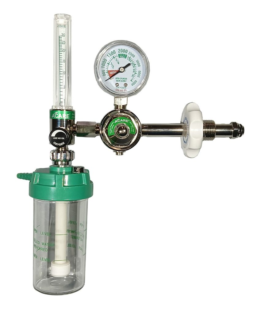 REDUCTEUR A OXYGENE OBUS POUR BOUTEILLE Avec HUMIDIFICATEUR